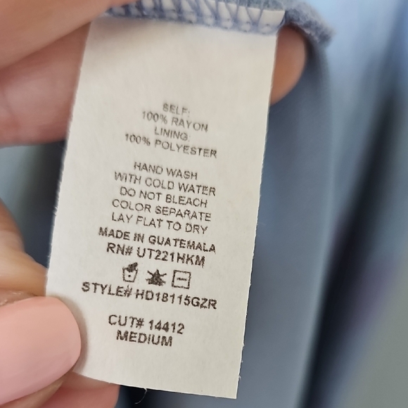 Bo*Bel Coquette Flirty Medium Bow Cut Out Back Chic Lavender Geometric Dress - Picture 12 of 13